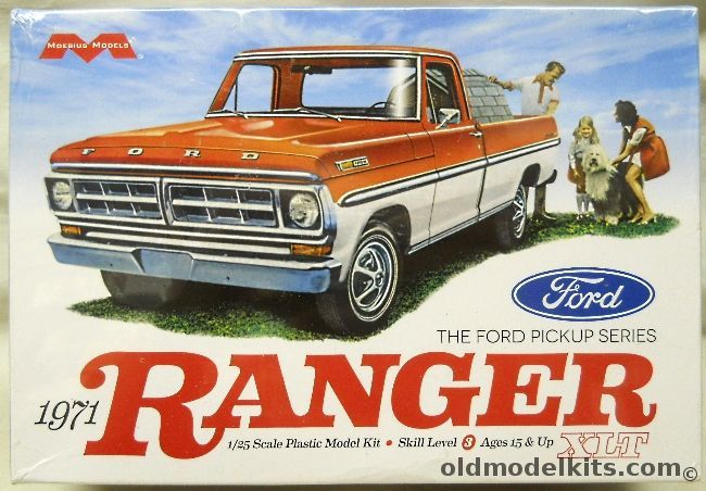 Moebius 1/25 1971 Ford Ranger XLT Pickup, 1208 plastic model kit